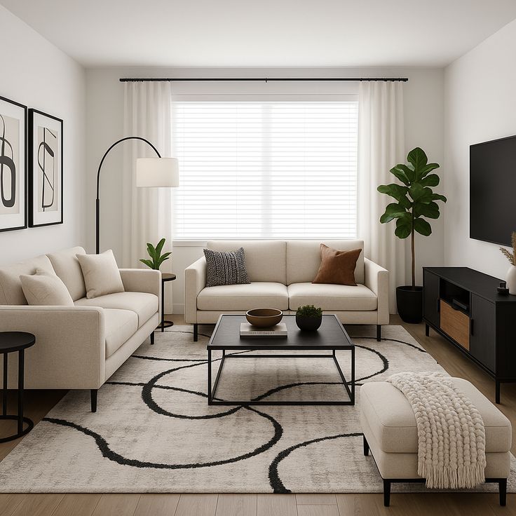 modern living setup